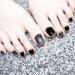 24pcs Short Glitter False Toenails with Glue Design Acrylic Short Fake Feet Nails for Women Press On Toenails for Women Glue On Toe Nails for Women - Buy Online on GoSupps.com