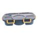 Alipis Box Lunch Box to Go Divided Lunch Containers Adults Multi-Function Bento Case Student Food Navy 28.5X19X6.5CM