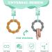 Aolso Silicone Dummy Clips Adapter 4pcs Baby Pacifier Holder with 4 Adapters - Blue-Green | Teething Toy Straps - Buy Online on GoSupps.com