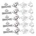COHEALI 48pcs Theme Pendants Graduation Keychain Souvenir Key Props Novel DIY Pendant Bachelor Chain Sliver 2.4X1.6cm