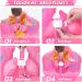 LAYCOL Baby Pool Float with UPF50+ Sun Protection Canopy - Pink Large | Inflatable Toddler Float for Ages 3-36 Months - Buy Online on GoSupps.com