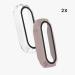 kwmobile Set of 2 Xiaomi Mi Band 4/5/6 Covers - Transparent/Dusty Pink Tempered Glass & Plastic Frame - Buy Online on GoSupps.com