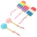 5Pcs bath loofah sponge Popsicle Bath Sponge Ice Cream Shower Sponge Cute Lollipop Bath Sponge Kids Bath Sponge Shower Body Sponge Loofah Shower Scrubber for bath shower sponge Infant bath loofah pouf