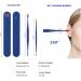 Professional Ear Wax Removal Kit with Stainless Steel Spiral Ear Cleaner - 2Pcs (Blue Brush) - Buy Online on GoSupps.com