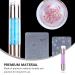 FRCOLOR 3Pcs Colorful Glitter Nail Art Stamper Set | Jelly Clear Nail Stamper for Manicure | Best Nail Art Tool Accessories - Buy Online on GoSupps.com