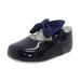 Baby Girls Pram Shoes Bow Button Up Soft Sole Made in Britain 1 UK Child Navy