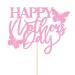Mother's Day Cake Toppers Mothers Day Decoration 11 Colors Glitter Cake Topper Best Mom Cake Decoration Happy Mother Cake Toppers for Mother's Day Party Cake Decorations(Baby Pink)