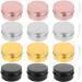 CUTEFLY 12PCs 20ml aluminum empty jar cosmetic container travel potty jar set for lip balm cosmetics cream samples nail art.