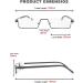WANWAN Half Frame Blue Light Blocking Reading Glasses | Lightweight TR90 Rim Glasses for Men & Women | Gray 2.25x with Case - Shop Now! - Buy Online on GoSupps.com