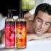 Buy Sensual Massage Oils Set 2x200ml - Strawberry & Vanilla - Edible Kissable Body Relaxation Oil for Couples - Almond & Grape Seed Infused - Buy Online on GoSupps.com