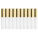 Housoutil Lot de 10 Tubes Ronds Vides pour Gloss L vres 10 Ml Plastique Transparent Bouchon Dor lectrolytique Emballage pour Cosm tiques pour Gloss et Rouges Liquides