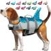 Emust dog chimney shark dog swimming vest for small medium -sized large dogs with a rescue handle Dog Dog Wallpaper Safety Lifeguard for swimming pool beach booting (S blue) s Libra - blue