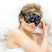 Black and White Paisley Sleep Mask for Women | Adjustable Eye Shades with Elastic Strap | Comfortable Sleep Accessories - Buy Online on GoSupps.com