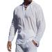 MIUERSA Men's Linen Long Sleeve Hooded Sweatshirt - White, X-Large - Buy Online on GoSupps.com