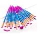 MUJGAN 20-Piece Makeup Brush Set Includes Brushes for Eye Shadow Eyeliner Eyebrow Lip Nose and Foundation - Soft and Durable Sponge Material for Flawless Application Gift (Purple - Dark Blue) - Buy Online on GoSupps.com