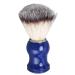 Razor brush handmade men's hairdressing brush with a blue handle professional care brush nylon brush handmade razor brush beauty salon mustache brush (blue)