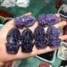 Lepidolite Ganesha Natural Stones Quartz Crystal Carved Elephant God Animals Reiki Gemstones Home Decoration - (Color: 1pcs Size: Approx 5cm) - Buy Online on GoSupps.com