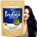BSY Organic Indigo Powder - 100% Natural Indigofera Tinctoria (Indigo) Triple Sifted Avuri Leaf Powder for Hair Coloring - 227g / 0.5 LB