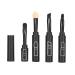 4 in 1 Telescopic Makeup Brushes Set Retractable Lipstick Brush Eyebrow Eyeshadow Brush Portable Face Brush Cosmetic Tool Lip Gloss Eye Makeup Tool for Home Daily Travel Beauty Salons Use (Black)