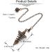 Jikekiroto Gilded Metal Pendulum Set - 2 Esoteric Spiral Pendulums with Chain for Reiki Healing & Energy Therapy - Buy Online on GoSupps.com