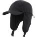 Waterproof Men's Winter Hat with Fleece Lining, Earflaps, Visor & Face Cover - Black - Buy Online on GoSupps.com