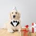 KroY PecoeD Formal Dog Tuxedo Bandana Collar - Adjustable Bow Tie & Neck Tie for Small-Medium Dogs (L) - Wedding & Special Occasion Accessories - Buy Online on GoSupps.com