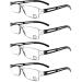 MMOWW 4-Pack Randless Reading Glasses for Men & Women - Clear Rectangular Blue Light Blocking Glasses (4 Black 3.5x) | International Shipping Available - Buy Online on GoSupps.com