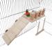 Bird Perches Cage Toys Bird Wooden Play Gyms Stands with Climbing Ladder, Parrot Play Stand and Bird Swing Conure for Green Cheeks, Baby Lovebird, Chinchilla, Hamster, Bird Cage Chewing Toys Sets
