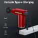 Shavingfun Mini Massage Gun - 6 Speeds & 4 Heads LCD Touchscreen for Shoulder & Body Relaxation | Alleviate Muscle Pain (Red) - Buy Internationally - Buy Online on GoSupps.com