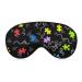 80S Memphis Puzzle Style Sleep Mask Eye Cover for Sleeping Blindfold with Adjustable Strap Blocks Light Night Travel Nap for Men Women
