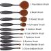 Toothbrush Shape Oval Make-Up Brush Set - 10-Part Beauty Tools for Flawless Application - Buy Online on GoSupps.com