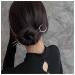 Yheakne Vintage U Shape Hair Stick Pins Moon Hair Fork Metal Long Hair Pin Silver Minimalist Hair Bun Holder Stick French Hair Accessories for Women and Girls