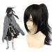 Dororo Hyakkimaru Cosplay Wig Long Straight Clip Ponytail Black Hair Women Mens