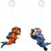 Meiso 2 piece of floating aquarium decoration diver for aquarium fish tank ornament aquarium divers sweet small diver aquarium decoration interesting aquarium accessories (orange blue)