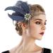 IYOU 1920s Feather Flapper Headpiece Blue Crystal Gatsby Headband Prom Wedding Hair Accessories for Women - Buy Online on GoSupps.com