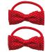 Titania hair tie bow small dots red-white 2 pieces