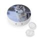 Contact Lens Case Dog in Snow Print Plastic Contact Lens Case contact Lens Care Box ontact Lens Travel Box