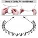 Black Wavy Metal Headband for Men and Women - Unisex Sports Hairband for Outdoor Activities - Buy Online on GoSupps.com