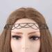 Chicque Boho Head Chain Black Headpiece Layered Hair Jewelry Tassel Hair Chain Wedding Festival Hair Accessories for Women and Girls