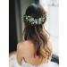IYOU Rhinestone Bridal Hair Vine Green Flower Wedding Headband Party Bridesmaid Hair Accessories for Women - Buy Online on GoSupps.com