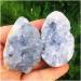 Crystal Rough Natural Stone 1pcs Natural Blue Crystal cave Quartz Celestite Crystal Specimen Cluster Specimen Blue Crystal cave 1pcs 130g--160g - Buy Online on GoSupps.com