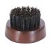 Boar bristle beard brush wooden handle round beard brush for men dark brown men's beard brush