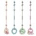 Vicloon Silicone Toy Clip 4Pcs Toy Safety Straps Food Grade Silicone Pacifier Clips Sippy Cup Strap Adjustable Stroller Pacifier Strap Hanging Toys Baby Toy Anti Drop Chain Blue/Green/Pink/Orange