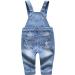 KIDSCOOL SPACE Baby & Little Boys/Girls Water Washed Ripped Denim Overalls | 4-5 Years Blue-1947 - Buy Online on GoSupps.com