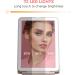 TopWigy Folding Travel Makeup Mirror with 72 LEDs, Touch Screen Dimming, 3 Colors Light Modes - USB Rechargeable, 3x/5x Magnifying, Pink - Buy Online on GoSupps.com