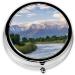 Grand Teton National Park Round Pill Box - 3 Compartment Mini Travel Organizer for Pills & Vitamins - Buy Online on GoSupps.com