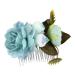 DOITOOL Bridal Hair Accessories for Wedding Artificial Flower Hair Clip Wedding Floral Crown Flower Wreath Hair Comb Bridal Hair Comb Accessories Hair Barrettes Vintage Headgear