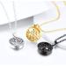 Personalized Prosteel Urn Pendant Necklace - Memorial Ash Jewelry with Chain - Life Tree Cross & Maria Designs in Stainless Steel & 18K Gold - Buy Online on GoSupps.com
