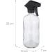 500ml Refillable Glass Spray Bottle - Mist & Jet Atomizer for Hair Care & Cleaning - Transparent - Buy Online on GoSupps.com