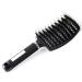 Haidi hair Detangling Hair Brush Boar Bristle Curved Vented Styling Hair Brushes with Detangling Pins,Professional Paddle Detangler Hair brush for All Hair Type For Women, Men, Wet And Dry Hair Black Color: Black